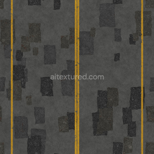 Asphalt Pavement Road Tileable Weathered Dark Gritty Rough Coarse Urban