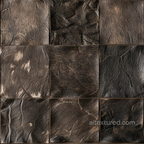 Seamless Rugged Distressed Brown Leather 3D PBR Texture with Natural Grain and Wrinkles Leather texture preview