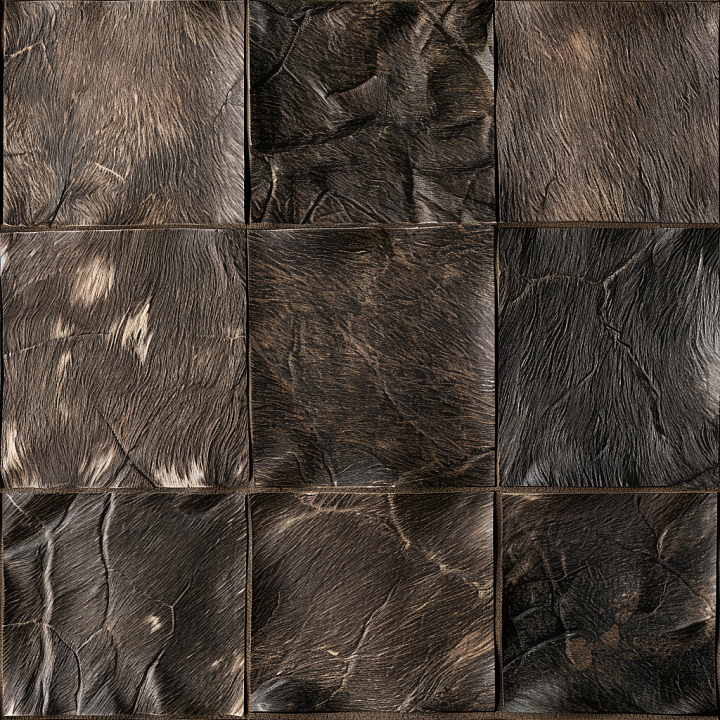 Rugged Distressed Brown Leather with Natural Grain and Wrinkles seamless PBR texture preview