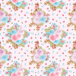 seamless Seamless 3D PBR Texture Featuring Soft Watercolor Floral Bouquet Pattern in Pastels texture 8k free download PBR