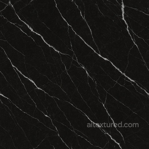 Nero Marquina Marble White Streaks seamless Marble PBR texture