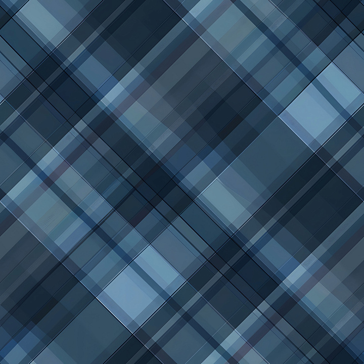 Blue Plaid Fabric with Layered Weave Pattern seamless PBR texture preview