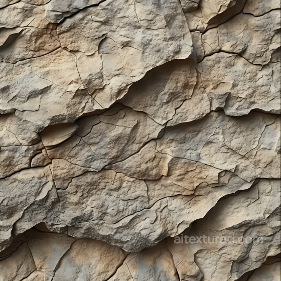 Weathered Rocky Cliff Wall PBR Texture in Neutral Earth Tones Stone texture preview