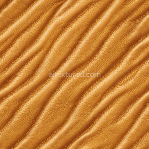 Seamless 3D PBR Texture of Vintage Tan Leather with Wrinkles and Natural Grain