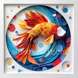 seamless Seamless 3D PBR Texture Featuring Vibrant Koi Fish Scales and Flowing Fins texture 8k free download PBR