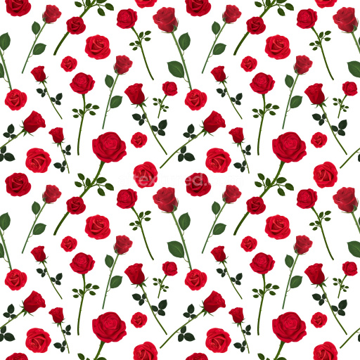 Pattern Bundle - Seamless 3D PBR Pattern Texture Featuring Red Rose Blooms and Stems texture preview