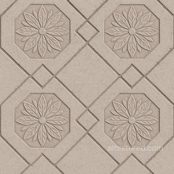 Seamless Stone PBR Texture - Pedestrian Walkway Made Light Gray Without Beige Stone Stone texture preview