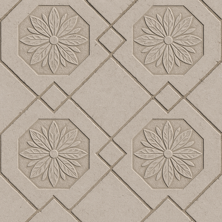 Stone - Pedestrian Walkway Made Light Gray Without Beige Stone seamless PBR texture preview