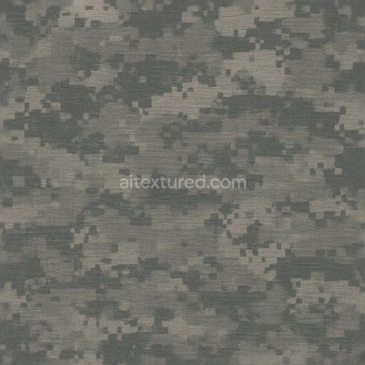 Seamless 3d texture pbr 8k digital camo fabric with pixelated micro pattern
