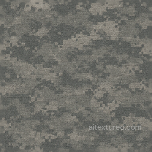 Digital Camo Fabric With Pixelated Micro Pattern seamless Camouflage PBR texture