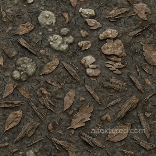 Halloween - Cracked Earth With Dark Stone And Mold Spores Overlay texture preview