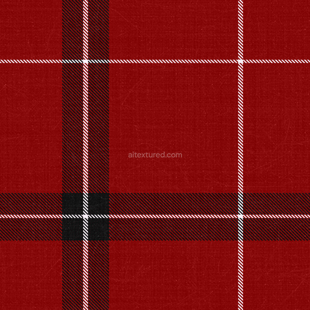 Seamless red plaid fabric texture for 3D projects