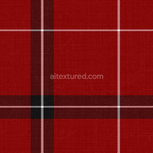 Fabric Red Plaid Seamless Textile Pattern Woven Soft Modern Stylish