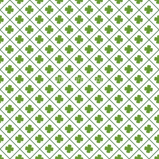 Seamless 3D PBR Digital Paper Texture with Green Clover Pattern
