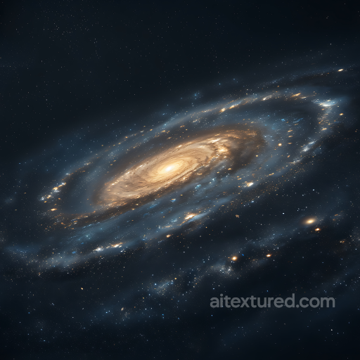 Spiral Galaxy Space Texture with Glowing Star Clusters seamless Star, space, planets PBR texture