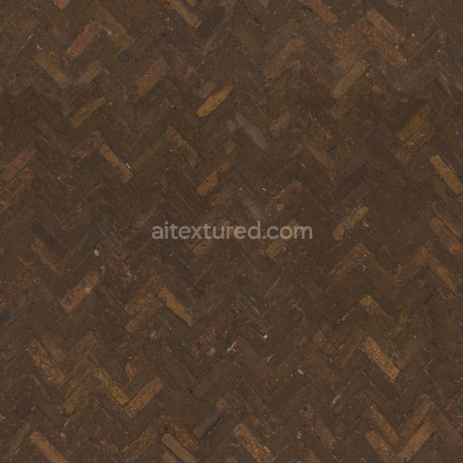 Herringbone Brick — Brick Bricks Pavement Bricks Pavement Sidewalk — PBR seamless 3D texture