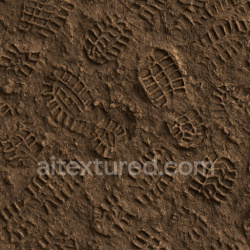 seamless Muddy Ground Boot Prints texture 1024x1024 free download PBR