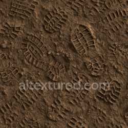 seamless Muddy Ground Boot Prints texture 8k free download PBR