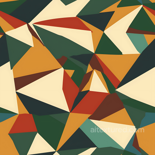 Stylized Geometric Camouflage PBR Texture with Earth Tone Palette seamless Color Camouflage PBR texture