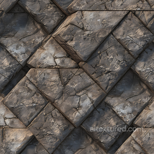 Weathered Stone Wall Texture with Cracks and Rough Surface seamless Stone PBR texture