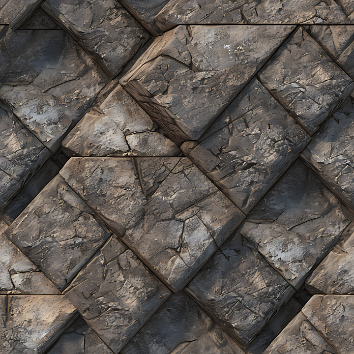 Weathered Stone Wall with Cracks and Rough Surface seamless PBR texture preview