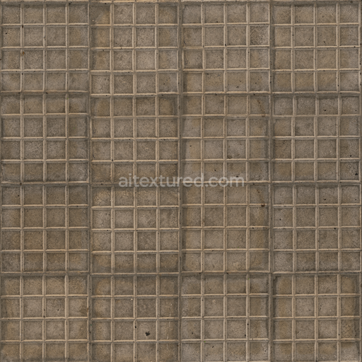 Grid Dirty Rough — Dirty Rough Uneven Uneven Urban Floor — PBR seamless 3D texture