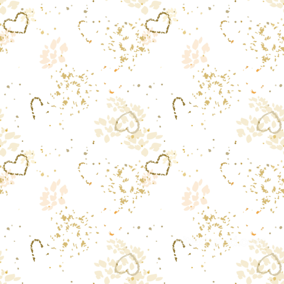 White Fabric Texture Featuring Subtle Gold Hearts and Abstract Motifs White & Gold texture preview
