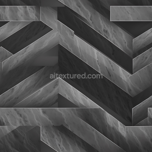 Preview — Seamless 3D Gray Marble Staircase PBR Texture with Polished Veined Stone
