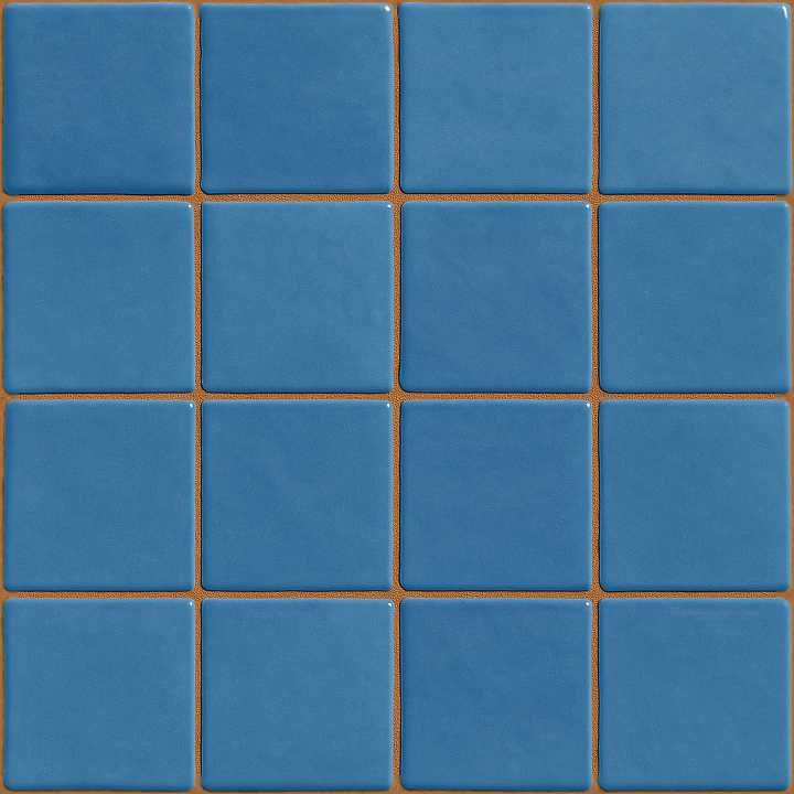 Glazed Tiles Mosaic With Blue Tiles And Smooth Finish seamless PBR texture preview