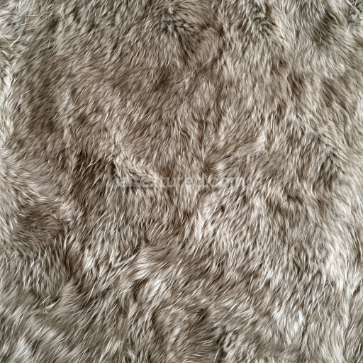 Seamless 3D Soft Fur Leather PBR Texture in Natural Light Gray with Realistic Hair Detail