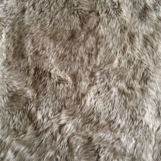 Soft Fur Leather PBR Texture in Natural Light Gray with Realistic Hair Detail seamless Leather PBR texture