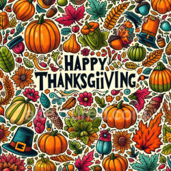 seamless Seamless 3D PBR Thanksgiving Autumn Pattern Texture with Pumpkins & Leaves texture 8k free download PBR