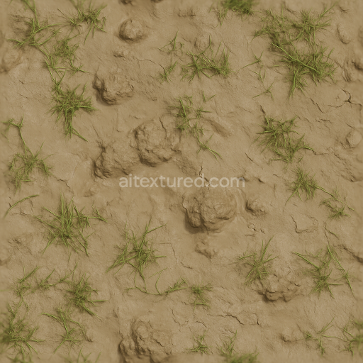 Seamless 3d texture pbr 8k of muddy marsh mud showing mud with grass and muddy soil clumps