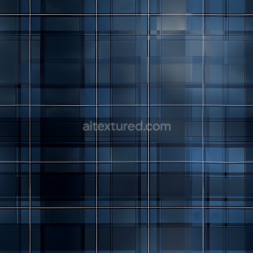 Seamless 3D PBR Blue Plaid Texture with Subtle Weave Pattern