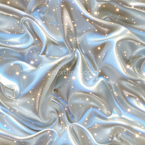 Seamless 3D PBR Texture of Glossy Satin Fabric with Twinkling Sparkle Detailing