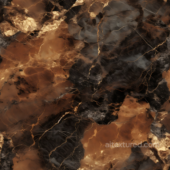 Brown and Black Marble PBR Texture with Bold Veins and Polished Finish Marble texture preview