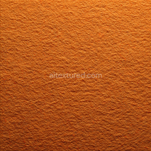 Seamless 3D Felt PBR Texture Featuring Dense Orange Wool-Like Fibers