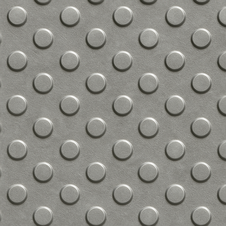 Tactile Plate With Raised Dots On Silver Gray Metal Surface seamless PBR texture preview