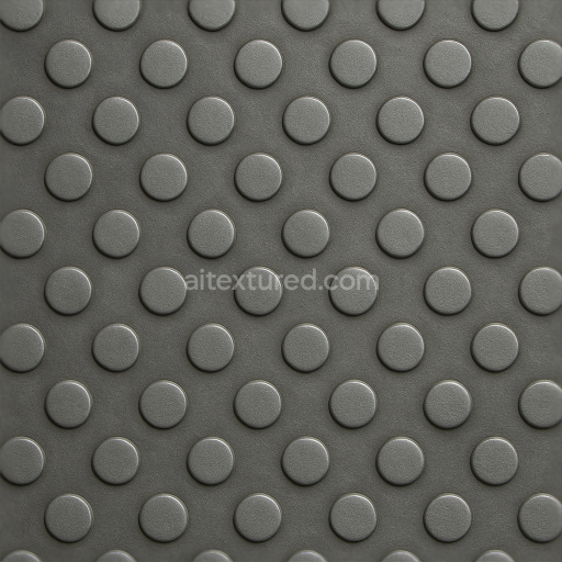 Seamless 3d texture pbr 8k tactile plate featuring circular bumps on matte metal surface