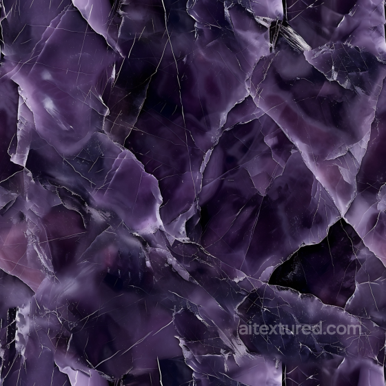 Deep Amethyst Purple Marble PBR Texture with Polished Surface and Chaotic Veins Marble texture preview