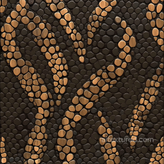 Reptilian Skin Texture With Raised Organic Scales And Dark Matte Matrix Skin texture preview