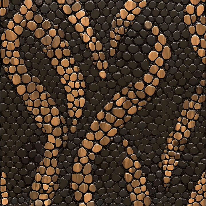 Reptilian Skin With Raised Organic Scales And Dark Matte Matrix seamless PBR texture preview
