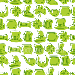 seamless Seamless 3D PBR St Patrick Themed Vector Icons Pattern Texture texture 8k free download PBR