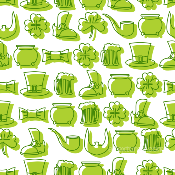 St Patrick Themed Vector Icons Pattern Texture St patrick texture preview