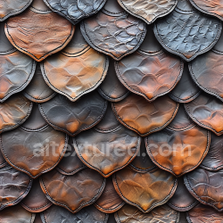 seamless Seamless 3D PBR Distressed Layered Leather Scales Texture with Stitched Edges texture 8k free download PBR