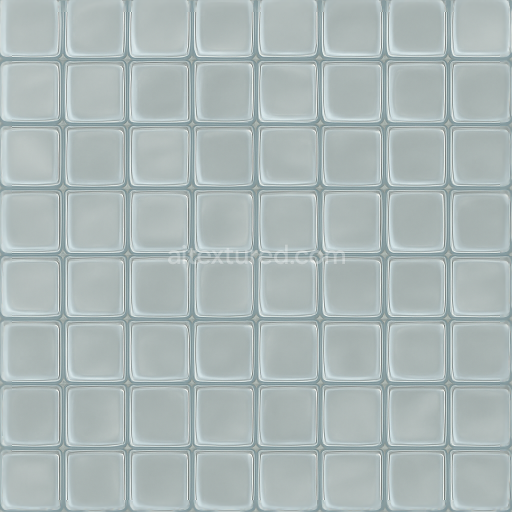 Seamless 3d texture pbr 8k mosaic glass tiles with translucent glass and smooth edges