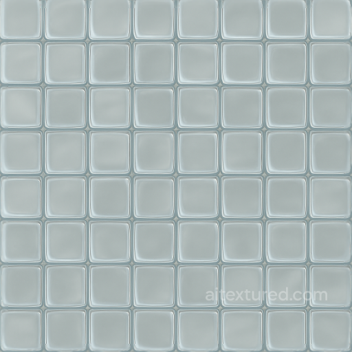 Mosaic Glass Tiles With Translucent Glass And Smooth Edges seamless Mosaic PBR texture