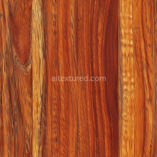 Seamless 3D Red Gum Wood Floor PBR Texture with Rich Grain and Warm Tones