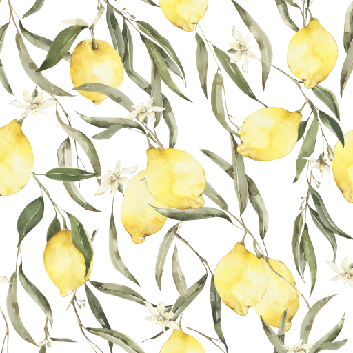 Featuring Watercolor Lemons & Greenery Pattern seamless watercolor greenery  PBR texture