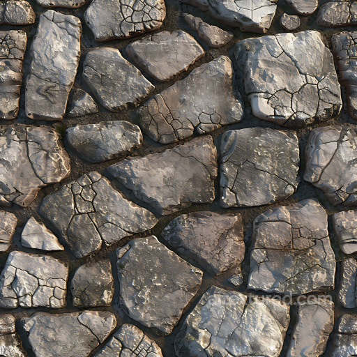 Weathered Stone Ground PBR Texture with Cracks and Rough Surface seamless Stone PBR texture